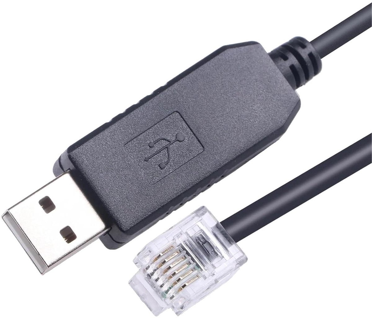 Seriële Kabel - Programmering Kabel - Apparaten Verbinden - Ingebouwde Chip - 3 Meter - Zwart