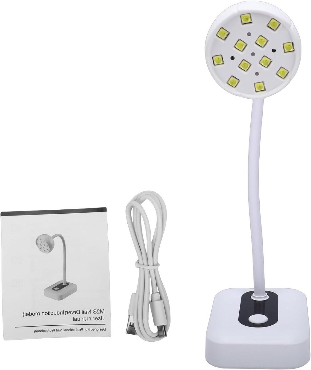 Nagellamp - Nageldroger UV LED - Gellak Uitharden - 360 Graden Zwanenhals - 36W 12 Kralen - Wit
