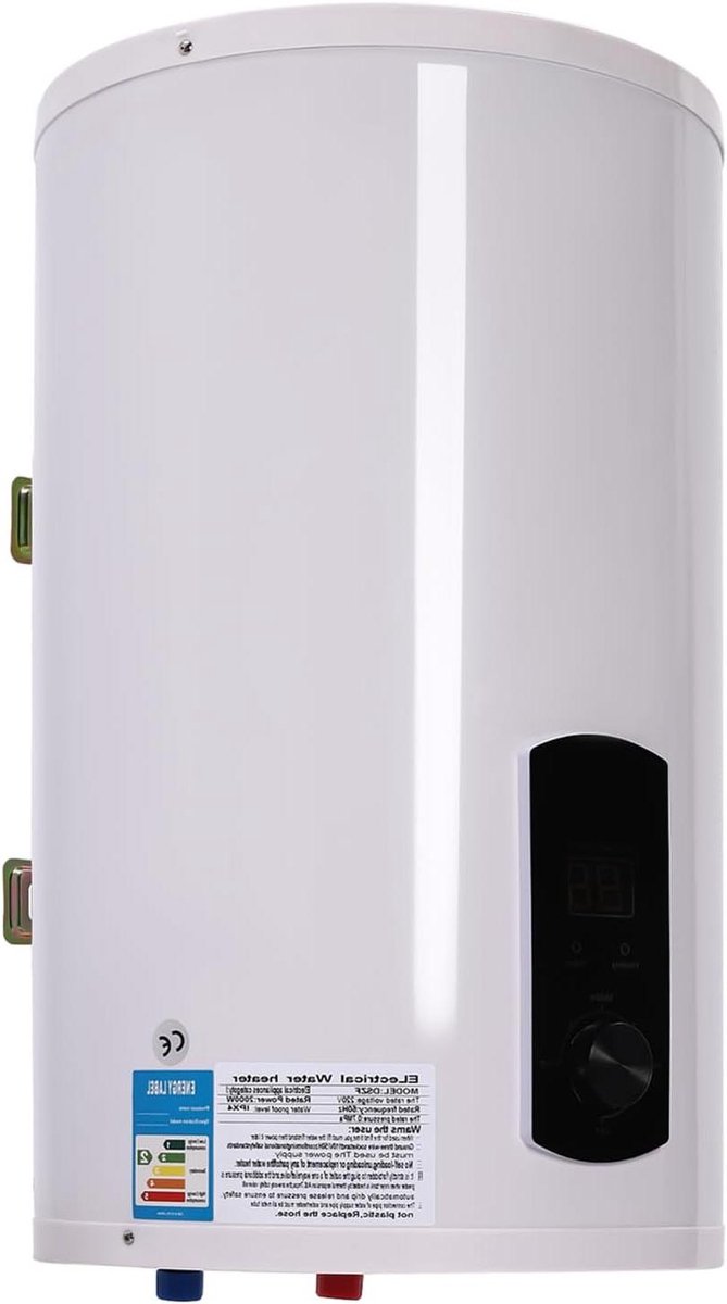 Elektronische Boiler - Doorstroomboiler Warm Water - Direct Warm Water - Temperatuurkeuze - 50 liter - Wit