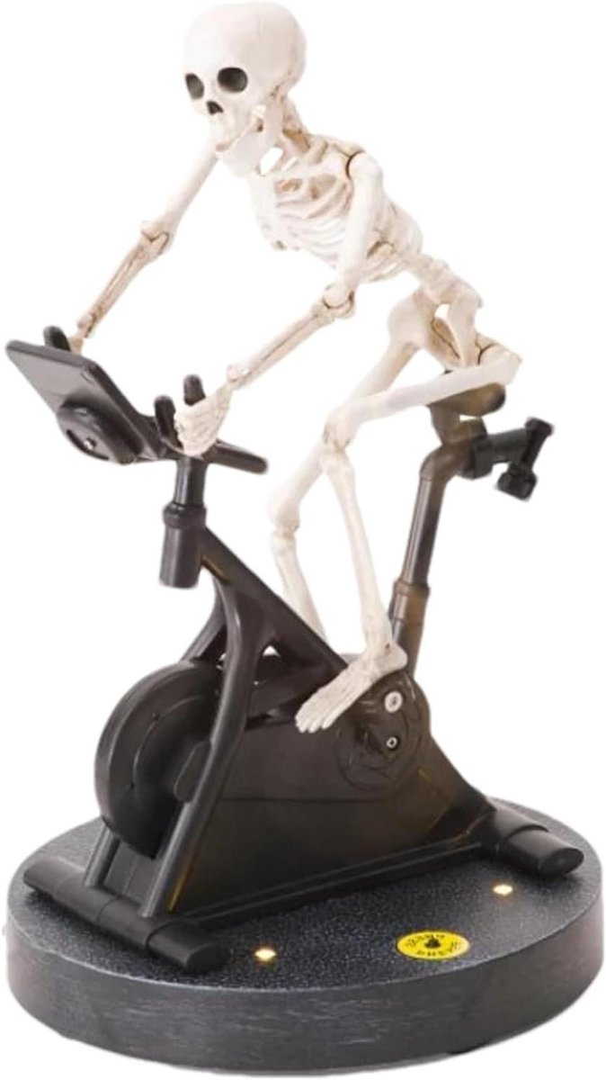 Skelet op Hometrainer - Halloween Decoratie - Feestversiering - Creatief Ontwerp - 15 x 8.6 cm - Niet gespecificeerd