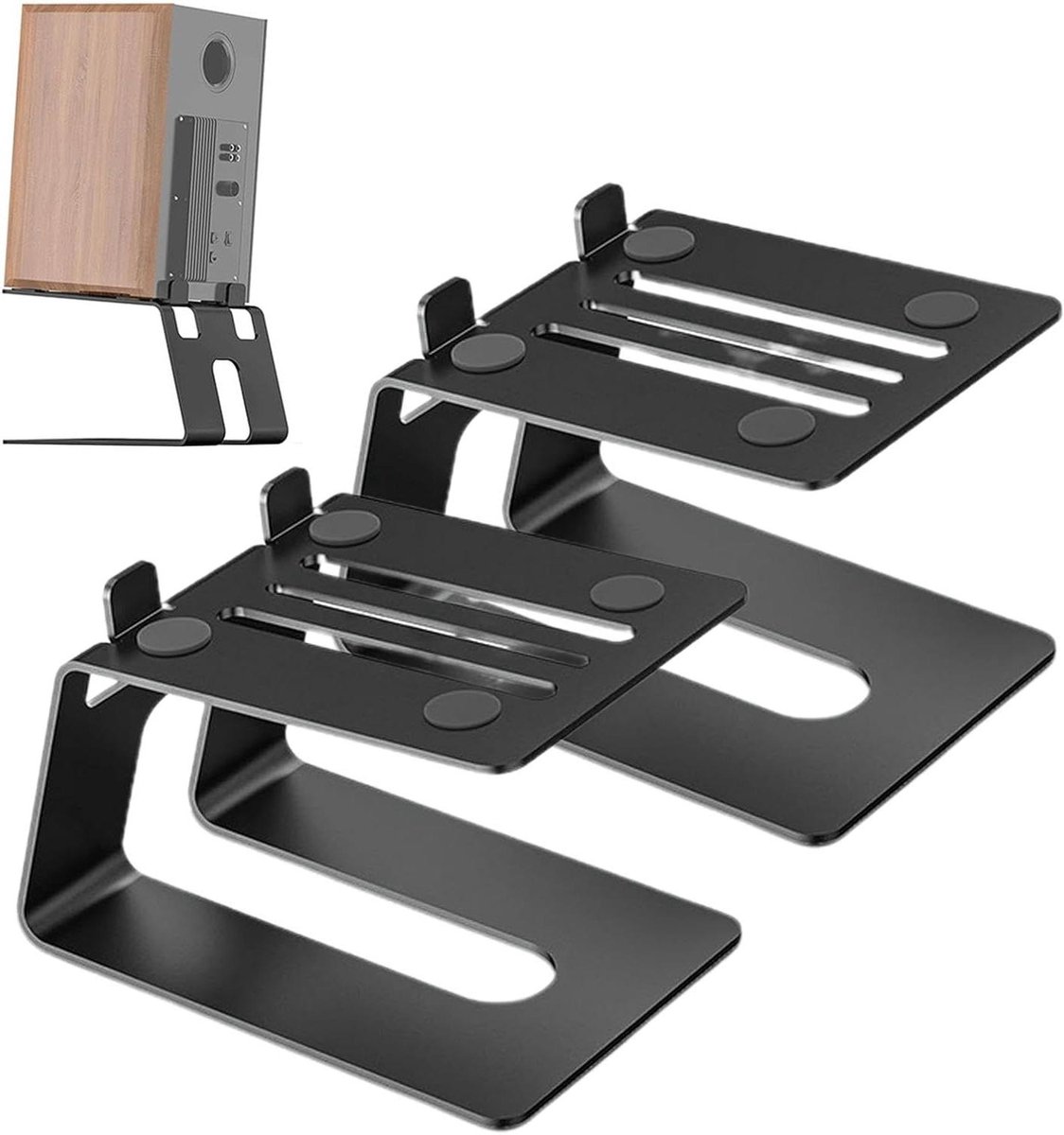 Monitor Speaker Stands - Luidspreker Bureau - Verbeter Geluid - 5 Graden Helling - Tot 33 Pond - Meerkleurig