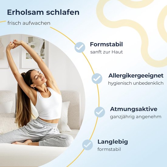 Matras - Slaapmat - Comfortabel slapen - 7-zonesysteem - 140 x 200 cm - Wit — afbeelding 2