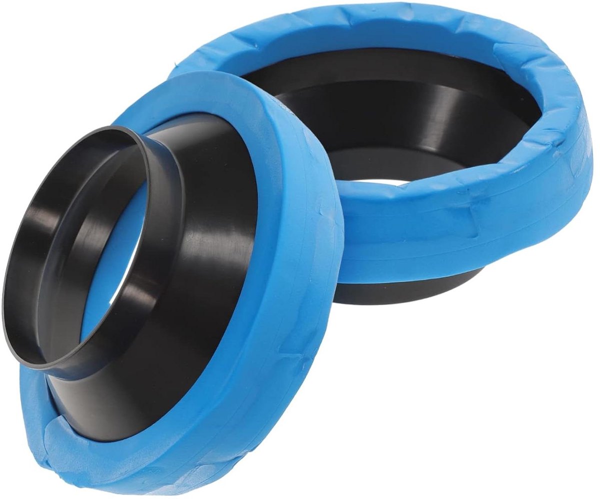 Toilet Wax Ring - Afdichtring Toilet - Lekkage Voorkomen - Universele Pasvorm - 2 Stuks - Grijs