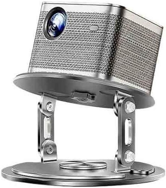 Projectorstandaard zwart 360° draaibaar universeel met 1/4 schroef, stabiel, stevig koolstofstaal, 1,6 kg