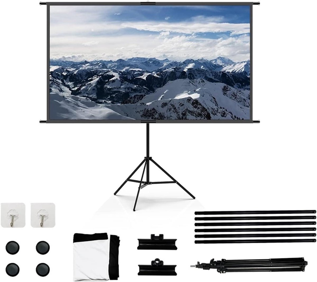 Projectiescherm - Beamerdoek - Thuisbioscoop Creëren - Lichtbestendig Materiaal - 84 Inch - Wit
