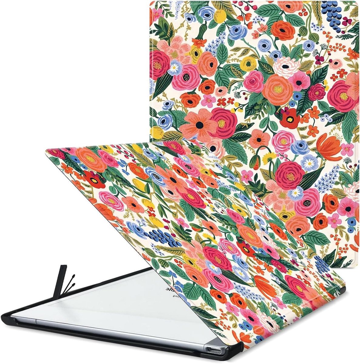 Tablethoes - Beschermhoes - Papier tablet - Ingebouwde penhouder - 10.3 inch - Bloemenprint