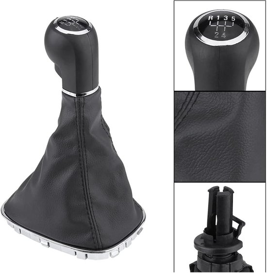 Pookknop Set - Schakelknop Hendel - Verbeter Rijervaring - Ergonomisch Ontwerp - 5 Versnellingen - Zwart — afbeelding 4