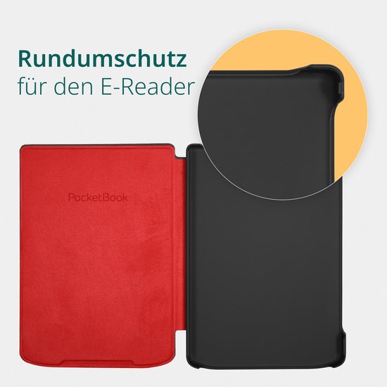 PocketBook Verse Pro e-reader Passion Red – 6 inch – 16 GB – waterdicht + Rood Hoesje – voordeelbundel — afbeelding 2