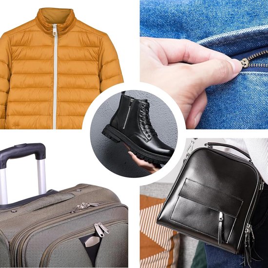 Rits Reparatiekit - Ritsvervanging - Kleding Repareren - Gereedschapsloze Installatie - 24 Stuks - Zilver — afbeelding 3
