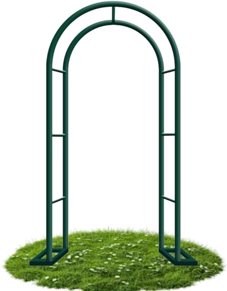 Metalen Tuinboog - Pergola Decoratie - Bruiloft Versieren - Roestbestendige Coating - 2.0-2.5 m Hoogte - Wit
