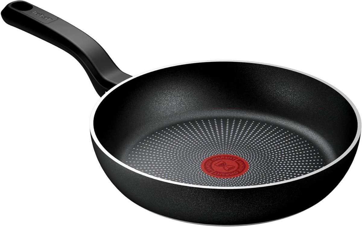 Braadpan - Koekenpan Kookpan - Dagelijks Koken - Titanium 2X Antiaanbaklaag - 24 cm - Zwart