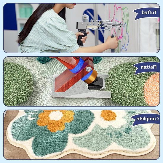 Elektrische Tufting Gun en Trimmer Set voor Tapijt, Handmatige Breimachines en DIY Projecten — afbeelding 2