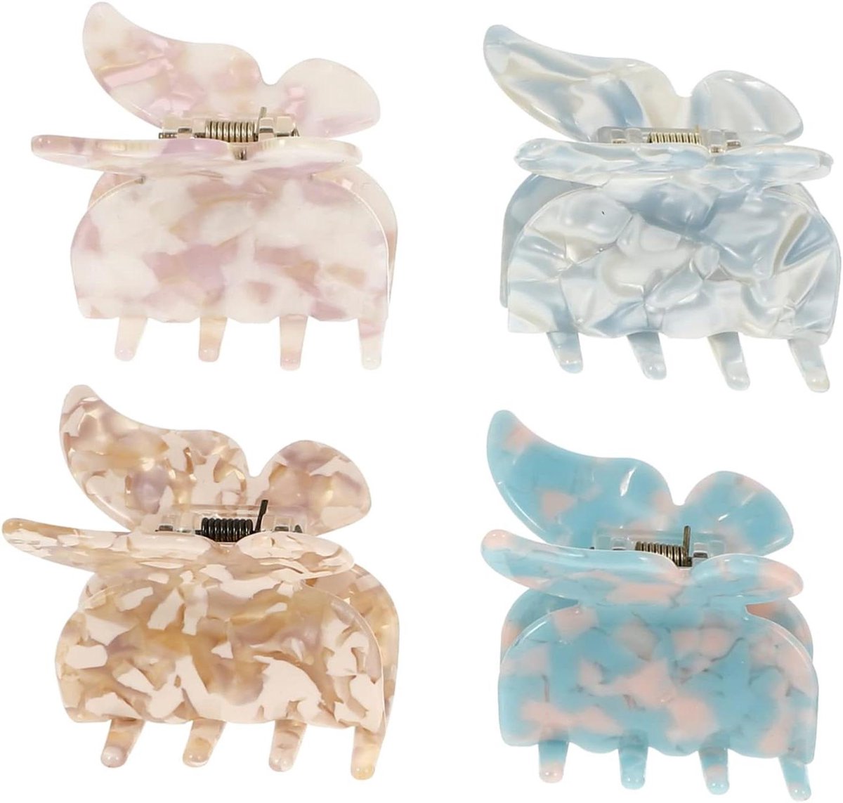 Haarklem Parel Vlinder - Haarspeldjes Dames - Haar Styling - Antislip Klem - 5 x 4.5 x 4 cm