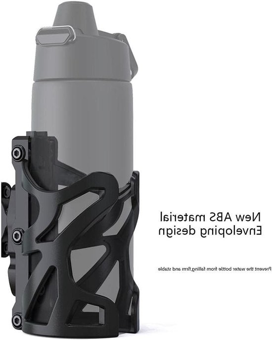 Flessenhouder - Fiets - Mountainbike - Waterbekerhouder - Lichtgewicht - Aluminium Legering met Schroeven en Gereedschap voor Buitenactiviteiten - Motorfiets - Zwart — afbeelding 2