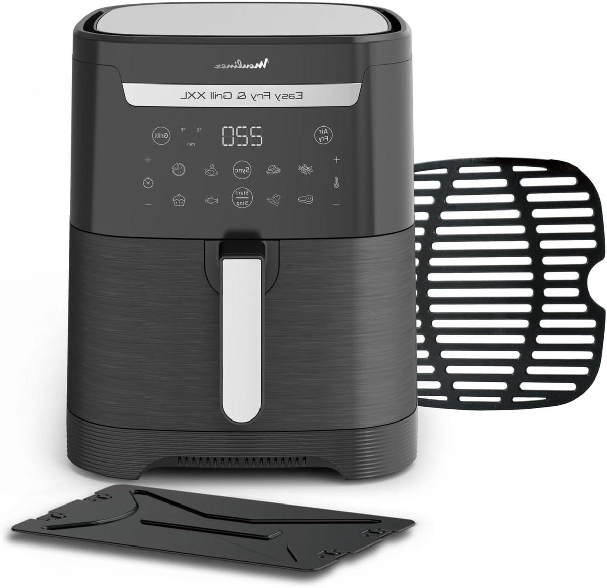 Luchtfriteuse Grill - Airfryer XXL - Gezond Koken - 2 Maaltijden Tegelijk - 65 L - Zwart