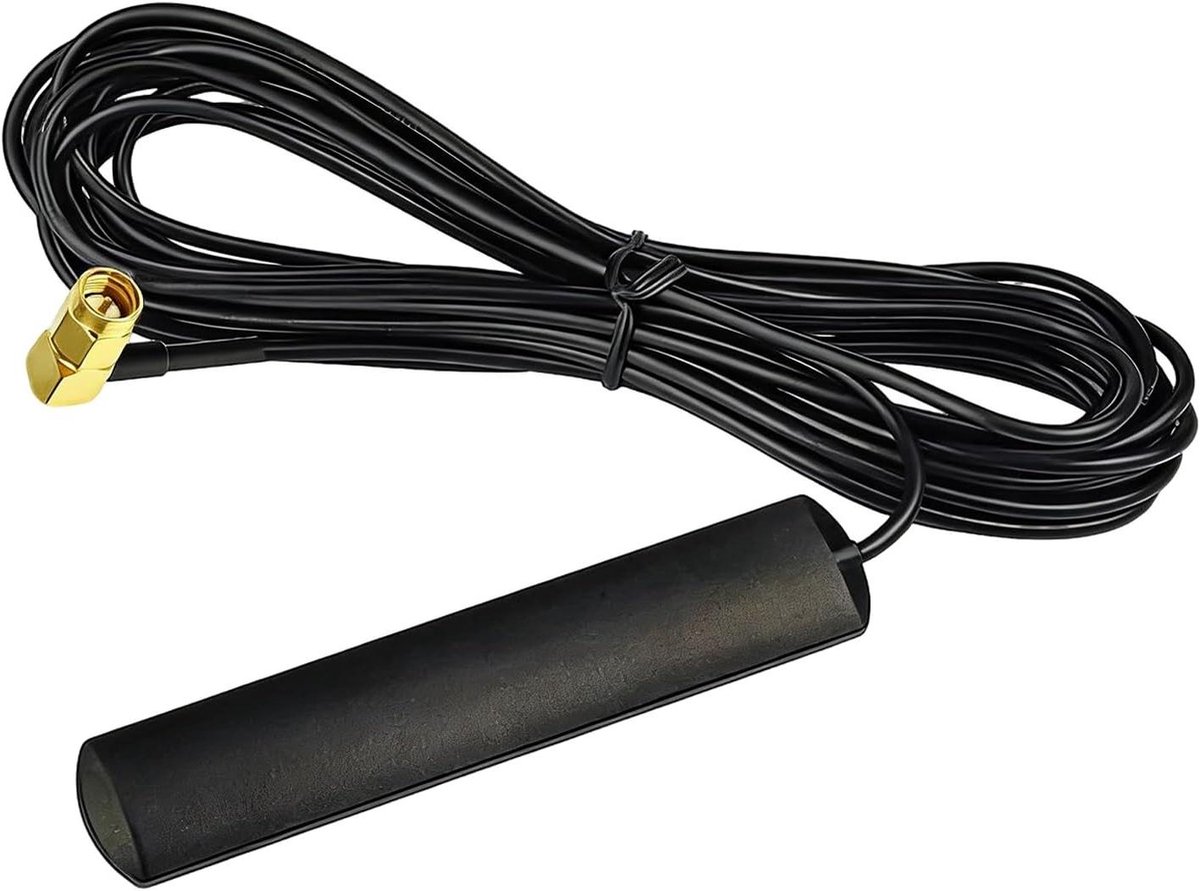 DAB+ Autoradio Antenne - Glasantenne Digitale Radio - Verbeter Ontvangst - Actieve Signaalversterker - 3 m Kabel - Zwart