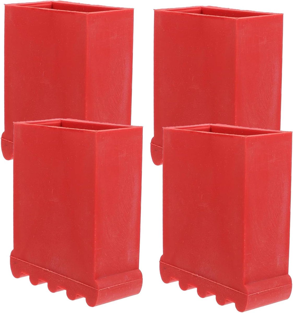 Ladderbeschermers - Ladderdoppen - Vloer Beschermen - Verdikt Ontwerp - 3x5 Inch - Rood