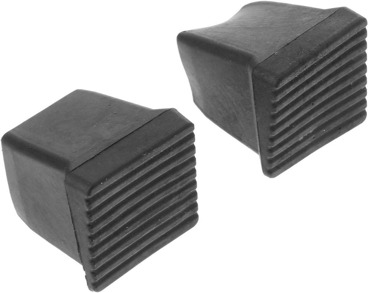 Rubberen Laddervoeten - Antislipmatten Set - Veiligheid Stabiliteit - Precisie Productie - 4 x 3.5 cm - Zwart