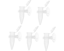 Voederbuizen Aquarium - Voerdispenser Shrimp - Vissen Voeren - Met Zuignap - 5 Stuks - Transparant