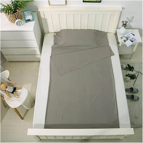 Slaapzak Liner - Draagbaar Laken - Reizen Kamperen - Ademend Katoen - 75x210cm - Paars — afbeelding 3