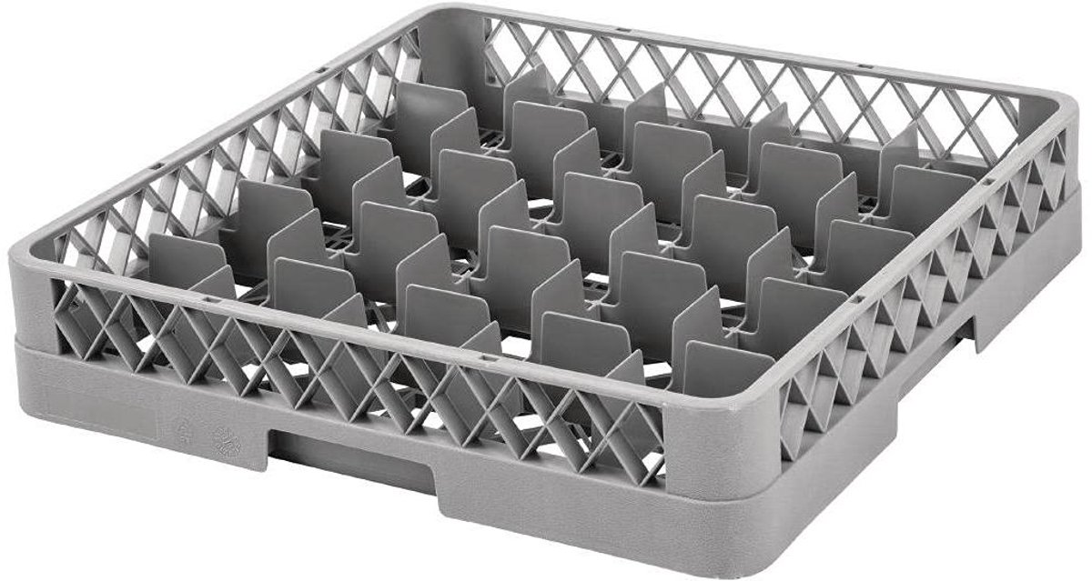 Glazen Rek - Glazen Houder - Keuken Organiseren - 25 Compartimenten - Max 86mm Diameter - Grijs