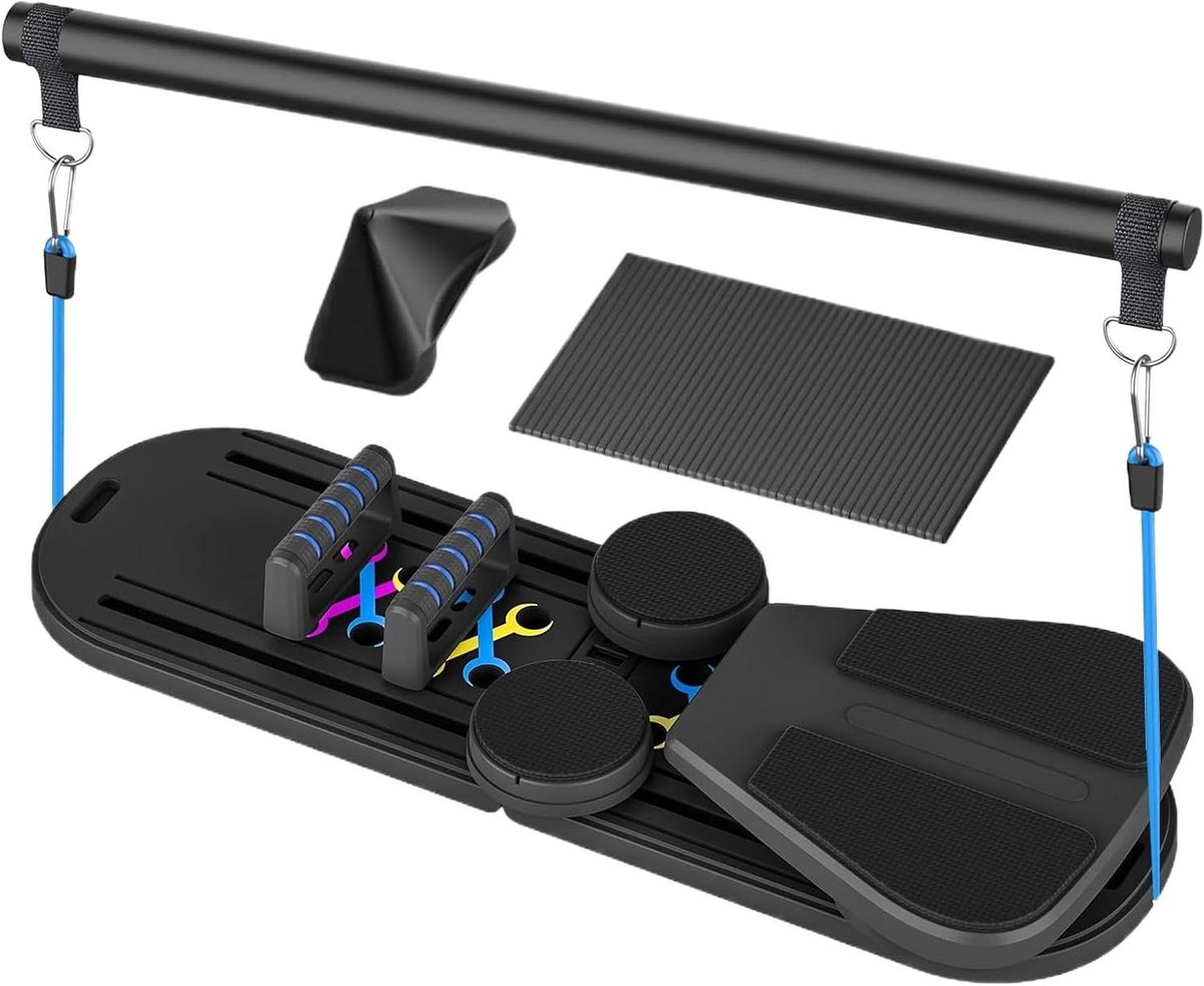 Pilatesbord - Reformer Plank - Buikspier Training - Automatische Rebound - 98 cm - Zwart