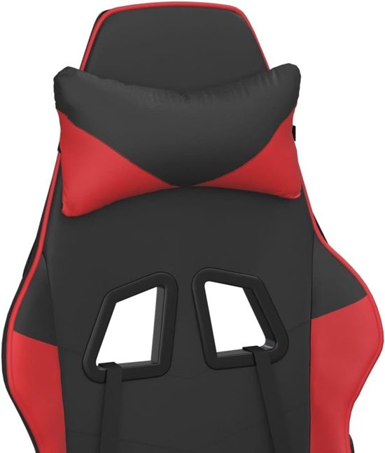 Gaming Stoel - Comfortabele Stoel - Ontspannen Zitten - Met Massagefunctie - Verstelbaar - Zwart Rood — afbeelding 5