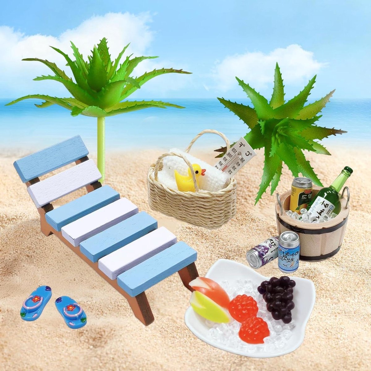 Miniatuur Sauna Decoratie - Kleine Sauna Accessoires - Wellness Creëren - 20 Delige Set