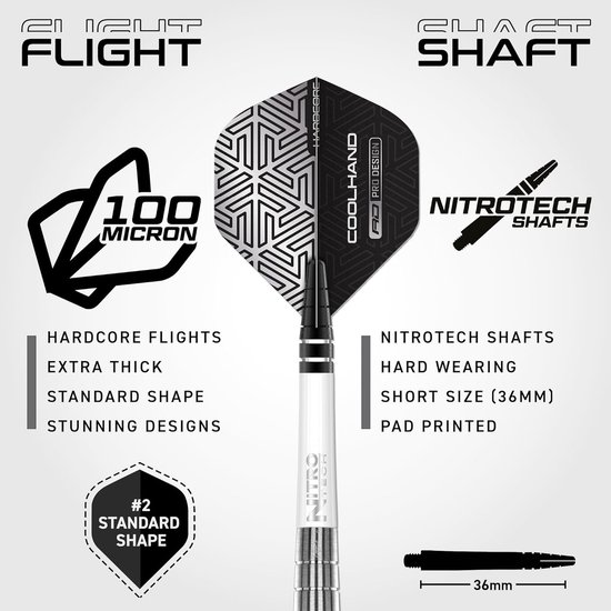 Dartpijlen Set - Stalen Darts - Precisie Werpen - 90% Wolfraam - 23 gram - Zilver — afbeelding 2