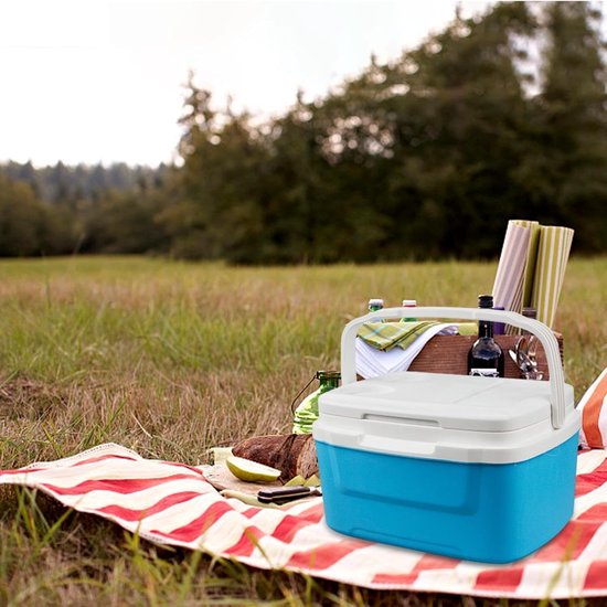 Geïsoleerde lunchbox - Koeltas - Outdoor avonturen - Lange koeltijd - 8 liter - Blauw — afbeelding 2