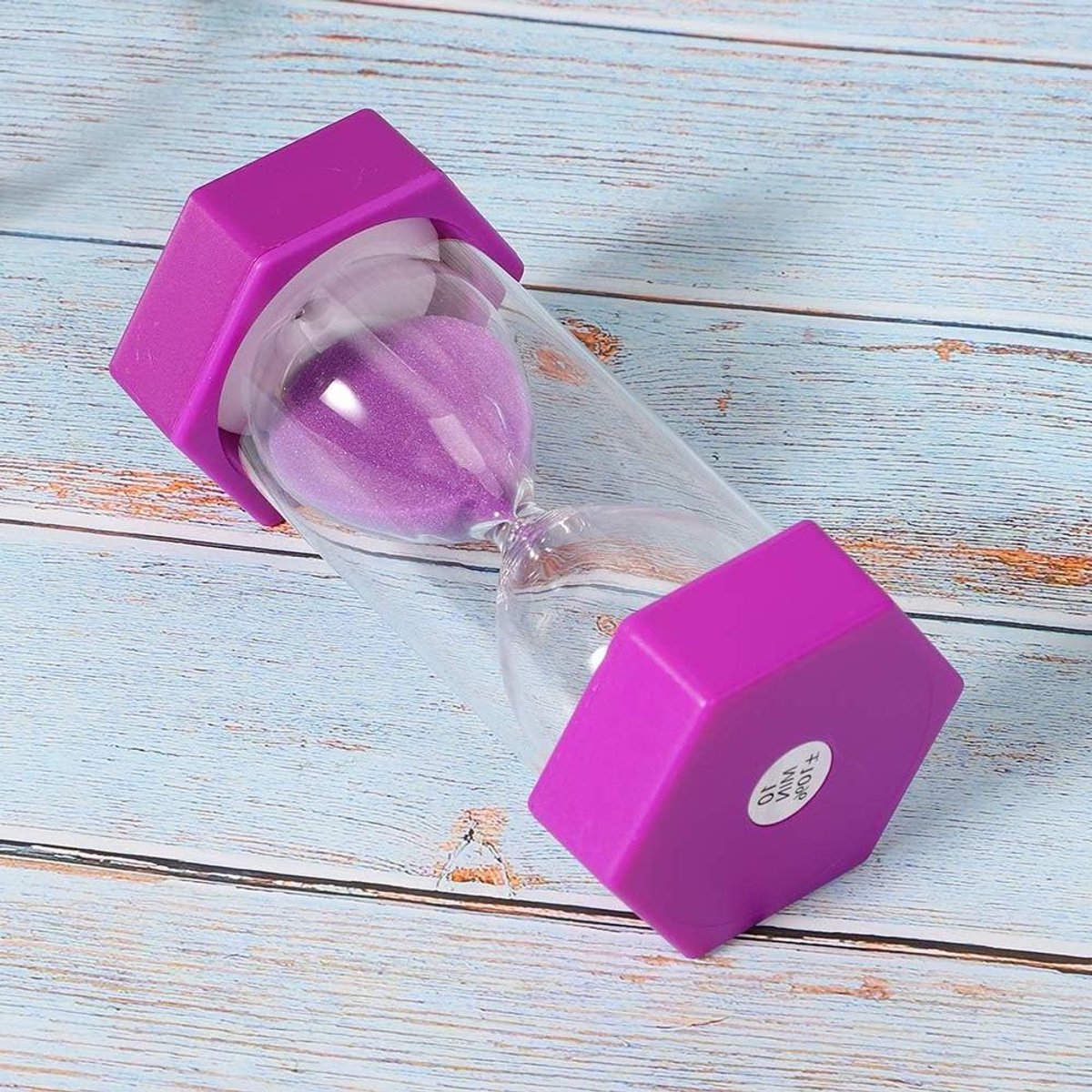 Zandloper Timer - Zandklok - Activiteiten Tijd - 10 Minuten Tijd - 13 cm Hoog - Paars