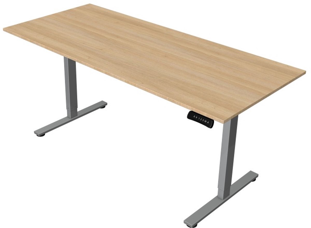 Kerkmann Zit-sta bureau Move New Base – Elektrisch bureau – 180 x 80 cm – Licht eiken
