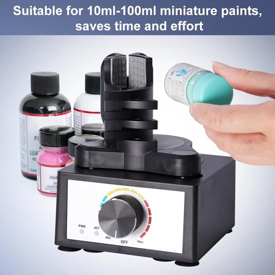 Mini Vortex Mixer - Verf Mixer - Kleine Containers Mengen - 3 Snelheden Controle - 10-100 ml - Wit — afbeelding 3