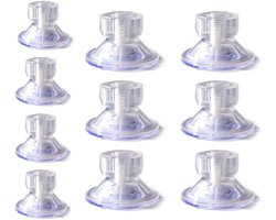 Set van 10 zware PVC zuignappen voor bevestiging van lampetten en organizers in camper, keuken en badkamer met 2 bungeekoorden