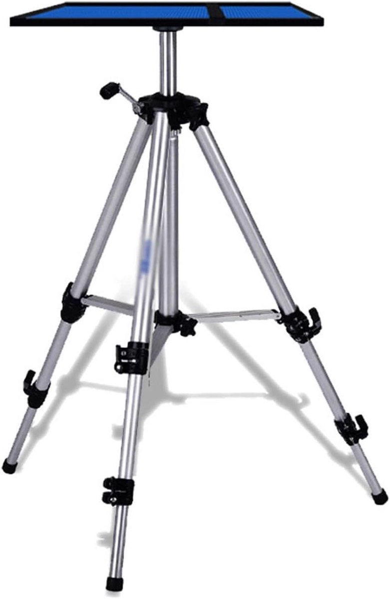Projector Statief - Vloerstandaard Beamer - Presentaties Thuis - Telescopisch Aluminium - 39 cm Lade - Zilver