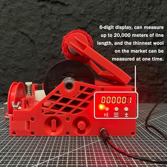 Elektrische garenspinner, automatische wolwikkelmachine met snelheidsaanpassing en digitaal display, maximale lengte 20000 meter, inclusief automatische pauze voor garenweven — afbeelding 5