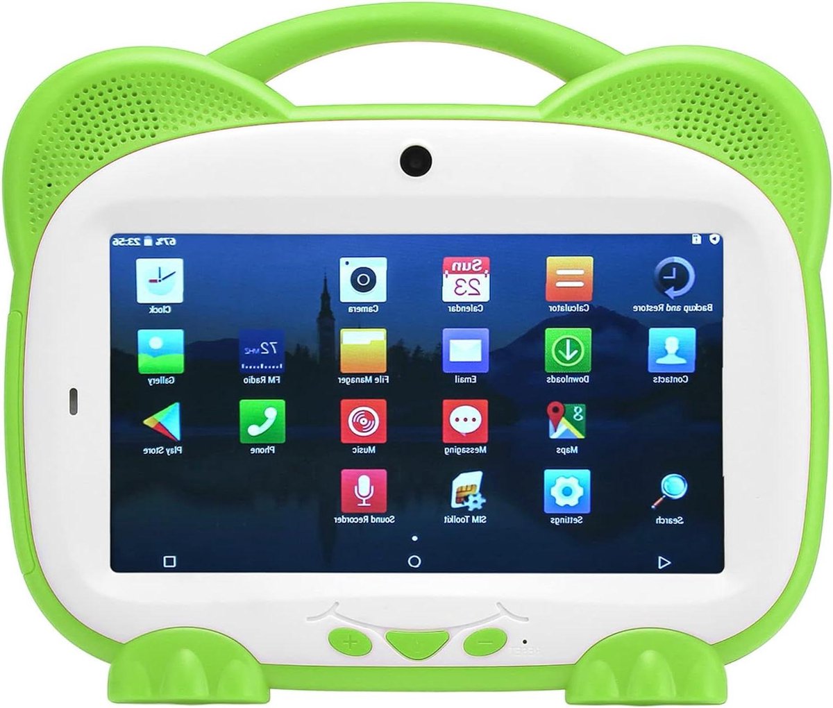 Kinder Tablet - Educatieve Touchpad - Leren en Spelen - Ingebouwde Standaard - 7 Inch HD - Groen