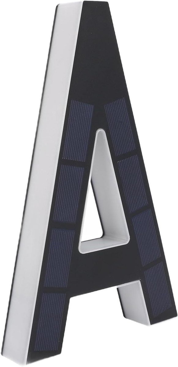 Verlicht Huisnummer - Adresbord LED - Huis Locatie - Zonne-energie Werking - 9 Inch - Zwart Wit
