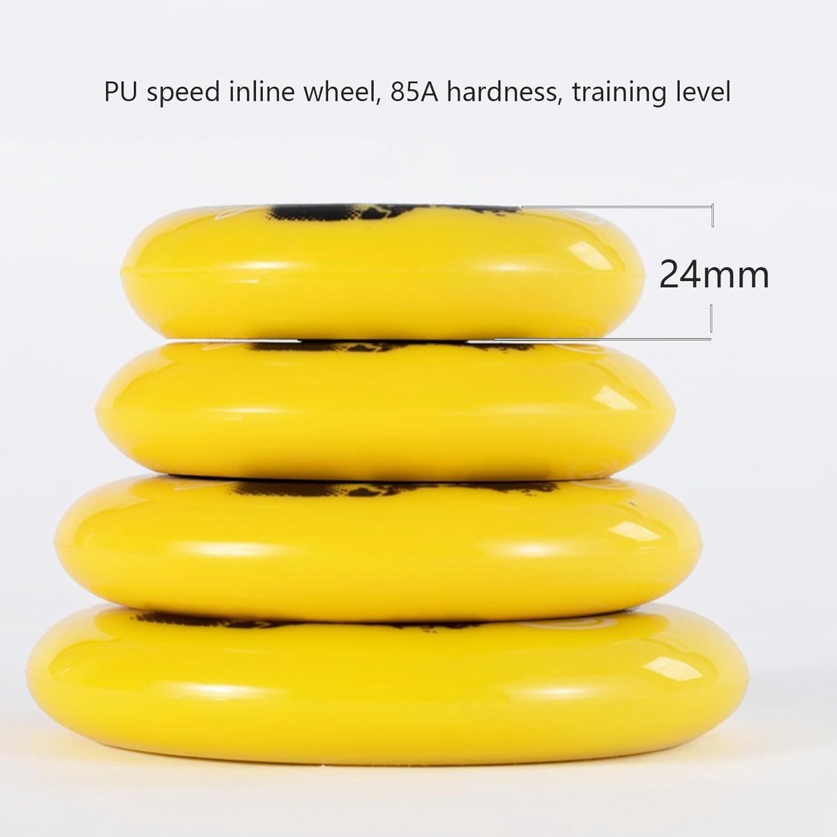 Inline Wielen - Skeeler Wielen - Snelheid Training - Goede Rebound - 100 mm - Zwart