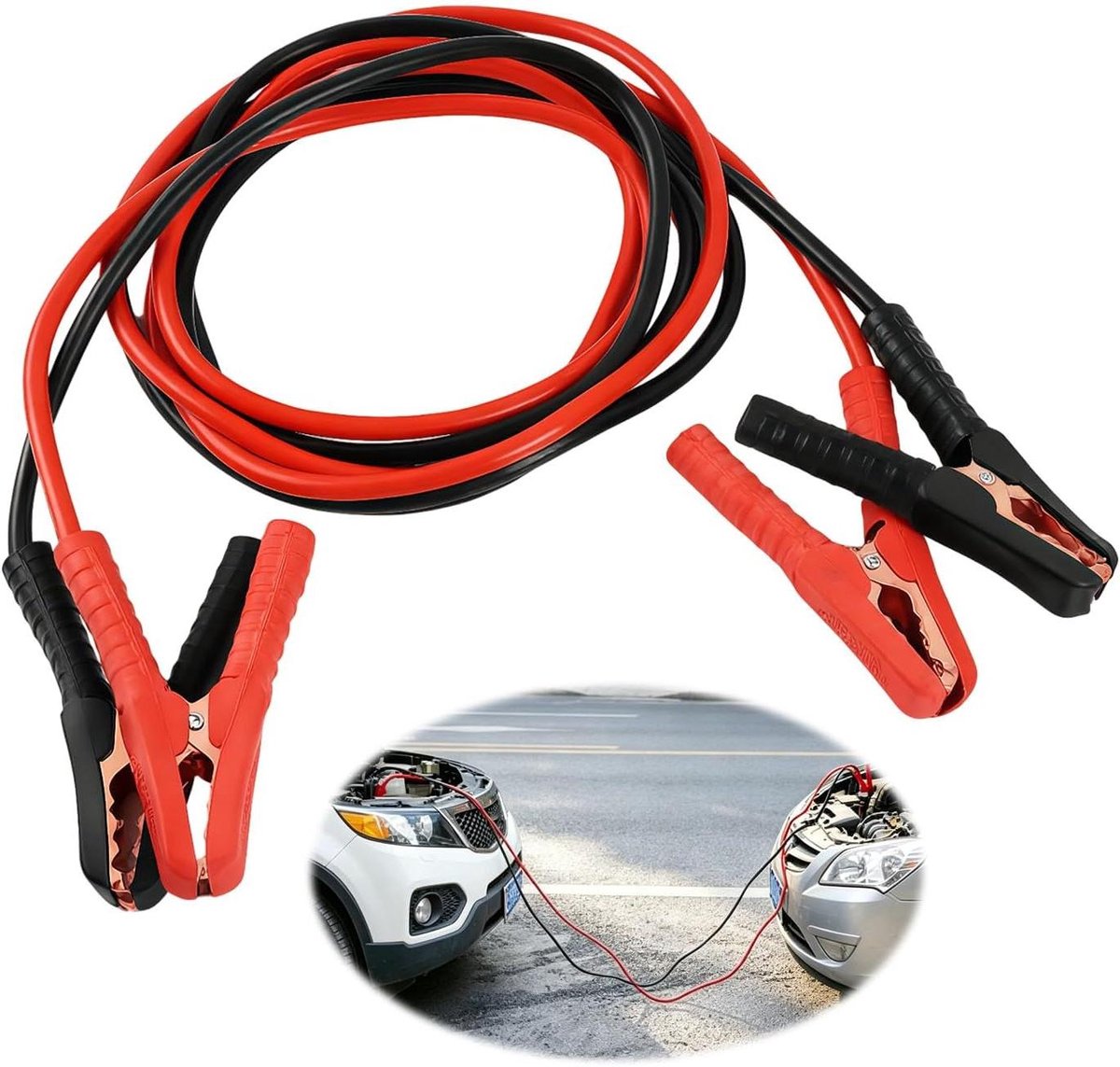 Startkabel - Accukabel - Voertuig Starten - Koper-Aluminium Technologie - 25 m - Zwart