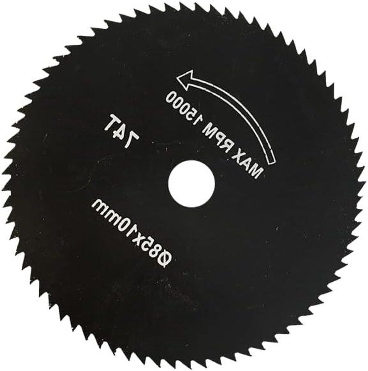 Zaagblad Cirkelzaag - Mini zaagblad - Hout zagen - Hoge koolstofstaal - 85 x 10 mm - Zwart