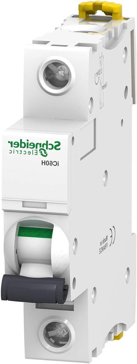 Automatische Thermoschakelaar - Stroomonderbreker - Elektrische Beveiliging - Éénpolig 50 Ampère - Gebogen Circuit - Grijs