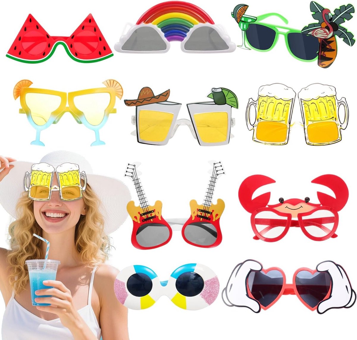 Unieke Hawaii geïnspireerde grappige zonnebrillen voor feesten, fotomomenten en accessoires voor kinderen en volwassenen