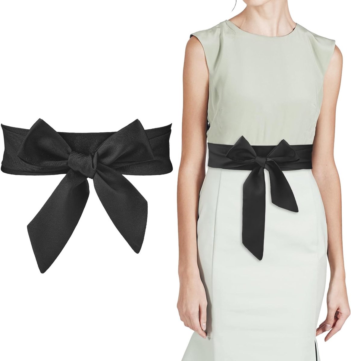 Elegante Satin Tailleband voor Vrouwen, Riem met Strik voor Bruidsmeisjes en Bruiloften, Perfecte Accessoire voor Feestelijke Gelegenheden
