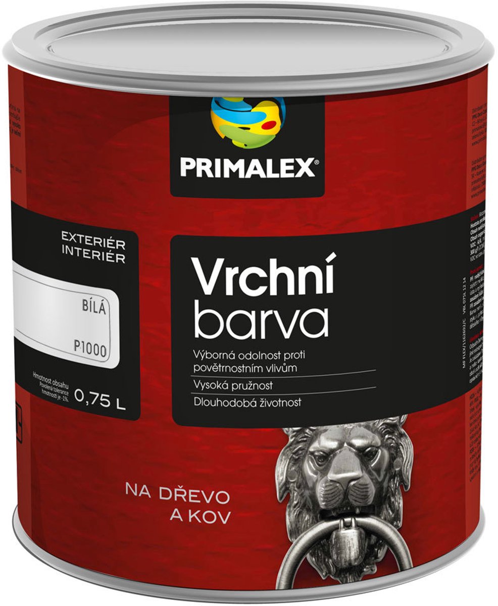 Primalex Bovenlaag verf GLANS 0,75l, 1000 wit