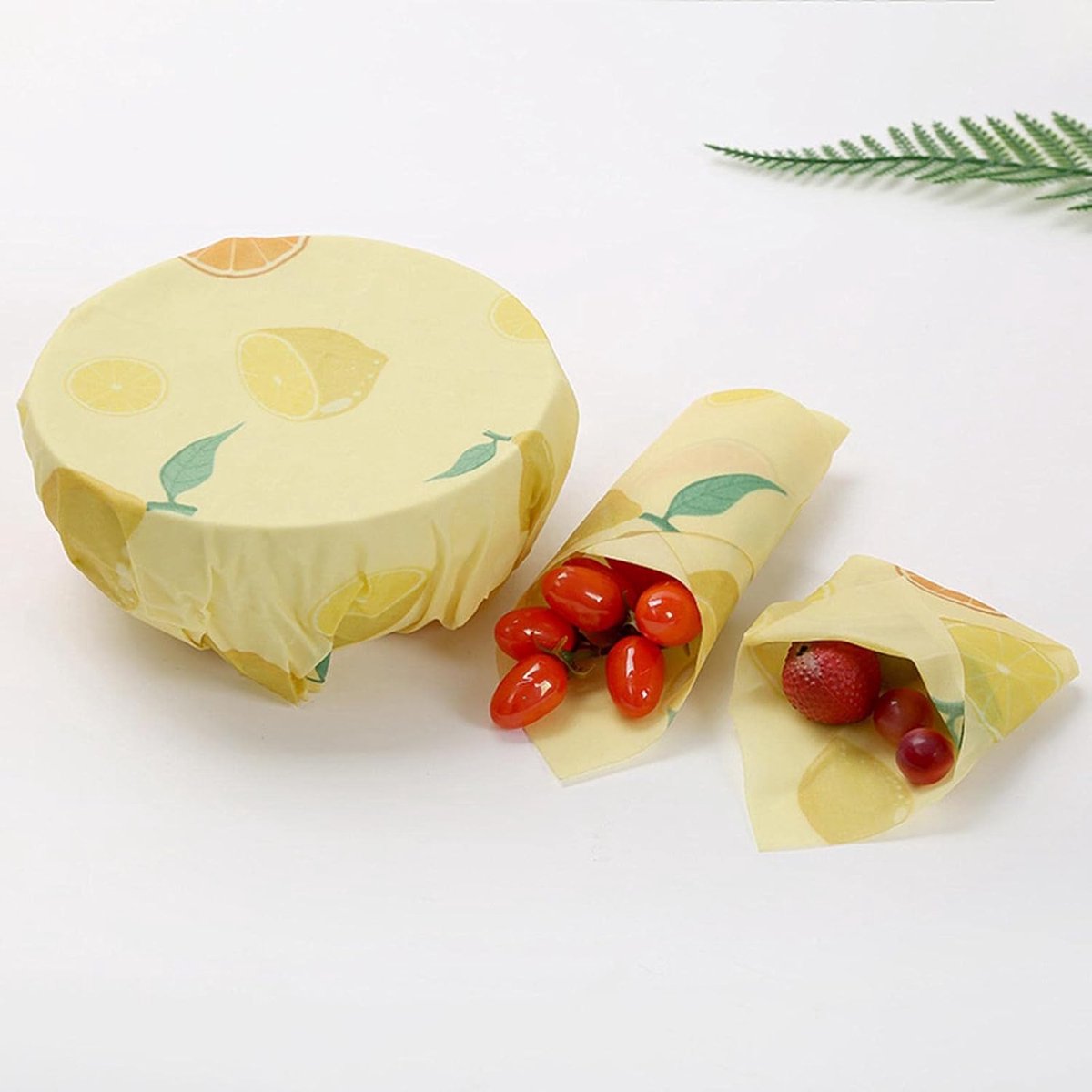 Bijenwas Voedsel Wraps - Herbruikbare Doeken - Voedsel Bewaren - Milieuvriendelijk Alternatief - 3 Maten Set - N.v.t. — cadeau in Cadeau-ideeën - foto 3