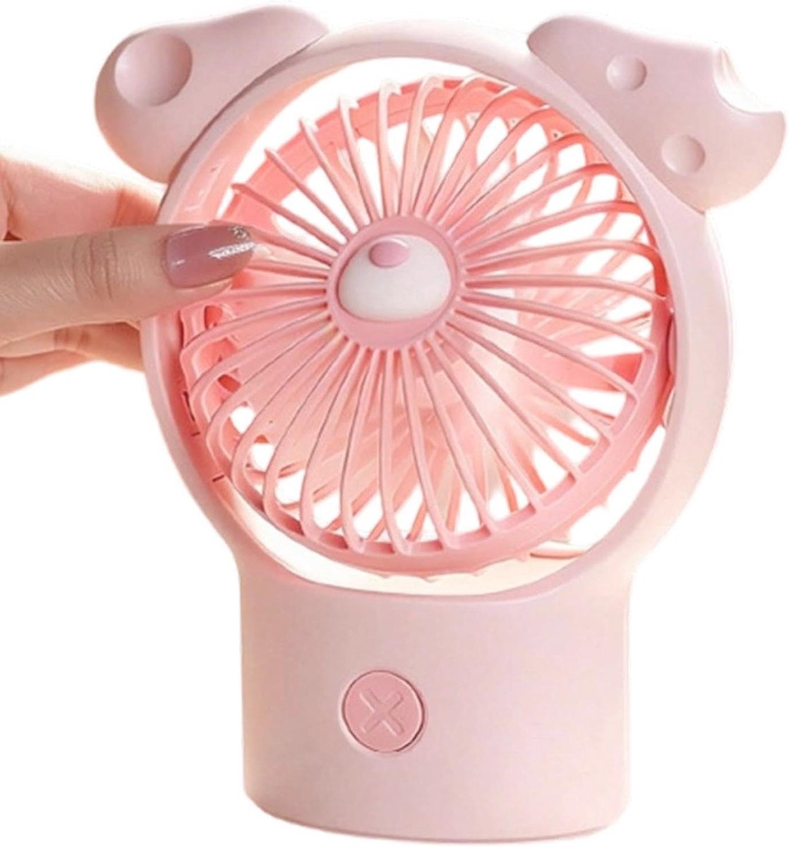 Mini Ventilator - Draagbare Koeler - Persoonlijke Verkoeling - Verstelbare Hoek - 4x14x4 cm - Roze