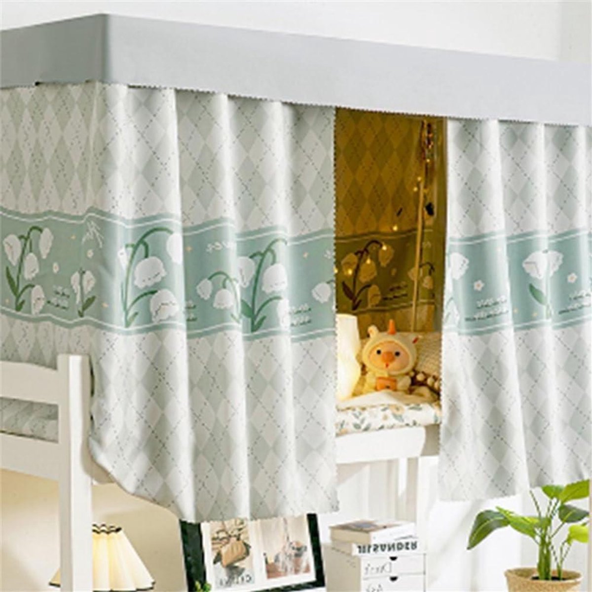 Bedgordijn - Slaapcabine - Privé Ruimte Creëren - Verduisterend Stof - 1.2m x 2m - Blauw