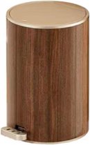 Houten afvalbak - Prullenbak deksel - Afval opruimen - Natuurlijk materiaal - 21 x 28 x 22cm - Houtkleur