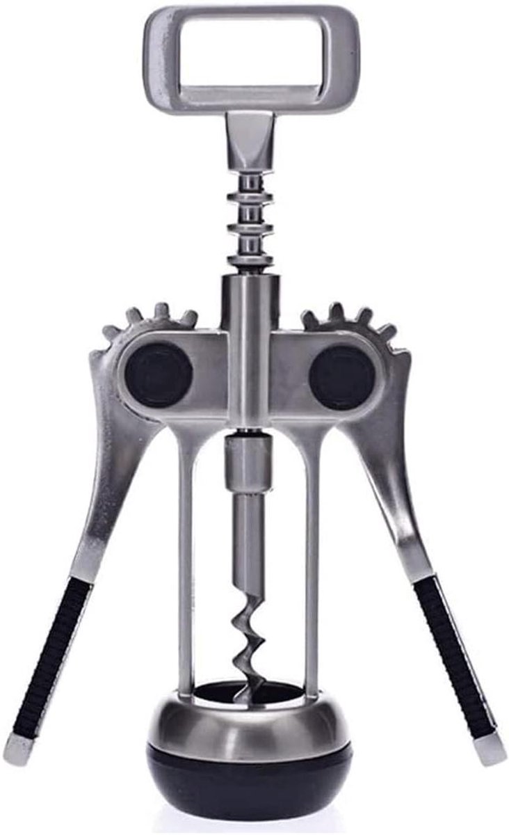 Kurkentrekker - Flesopener - Wijn Serveren - Multifunctioneel Ontwerp - 17.7 cm - Zilverkleurig
